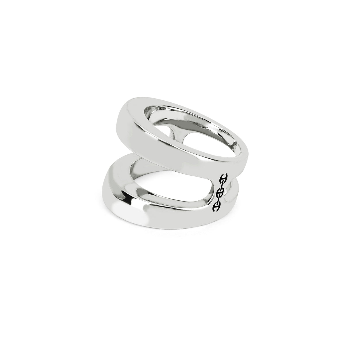 Masque ring in sterling silver