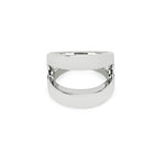 Masque ring in 18K white gold