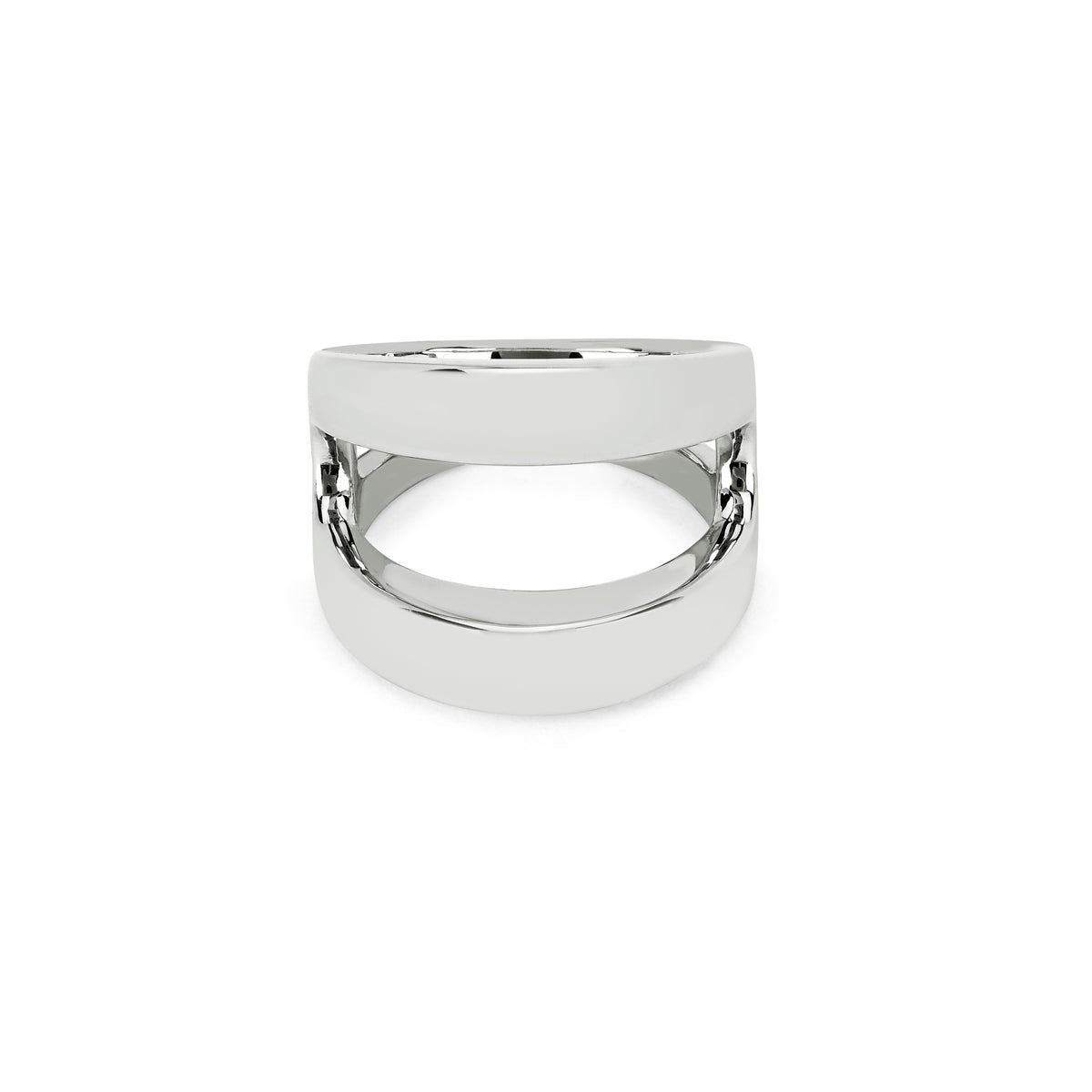 Masque ring in 18K white gold