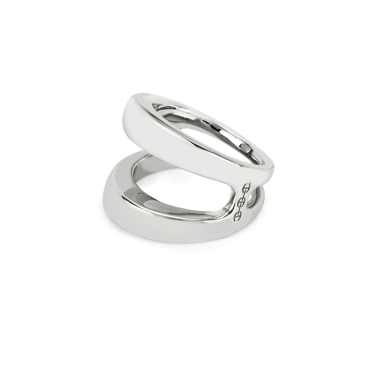 Masque ring in 18K white gold, view 2