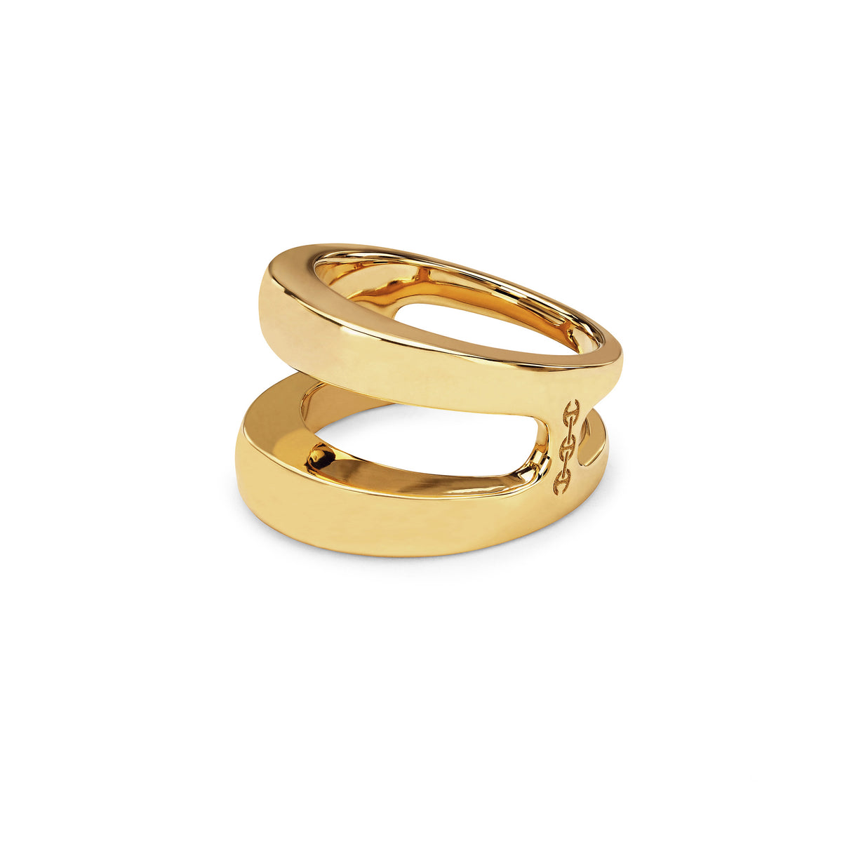 Masque ring in 18K yellow gold