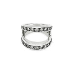 Masque with Diamonds ring in sterling silver by HOORSENBUHS®