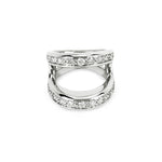 Masque with Diamonds ring in 18K white gold