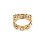 Masque with Diamonds ring in 18K yellow gold by HOORSENBUHS®