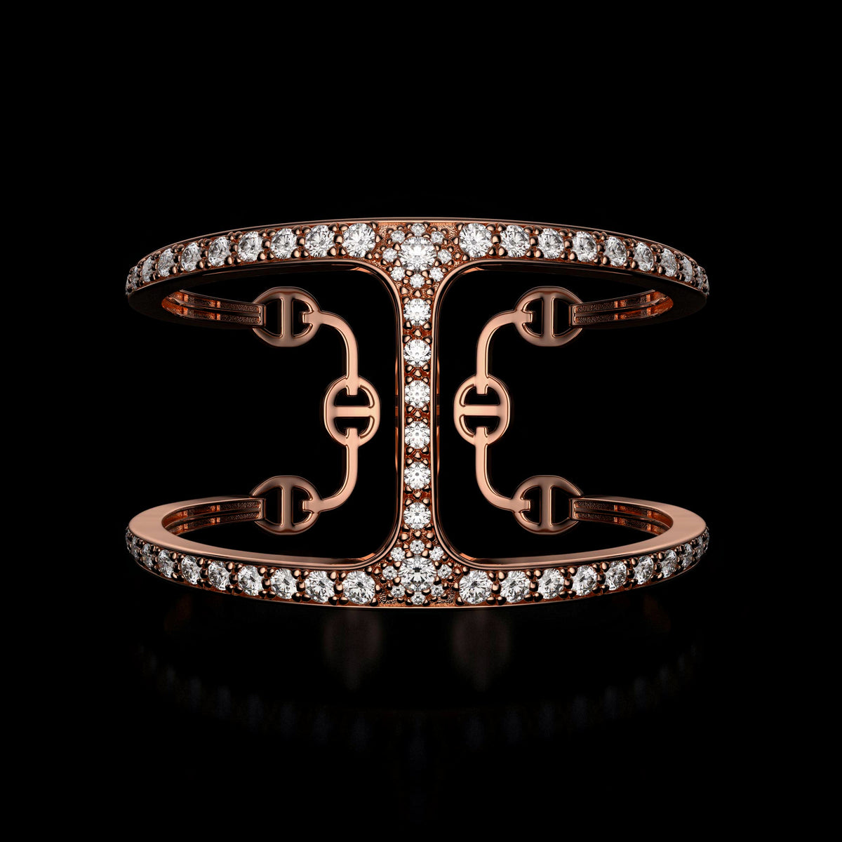 Phantom Cuff with Diamonds in 18K rose gold