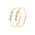 Hoop with Diamonds earrings in 18K yellow gold by HOORSENBUHS®