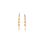 Mini Hoop with Diamond Bridges & Hoops earrings in 18K yellow gold