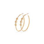 Mini Hoop with Diamond Bridges & Hoops earrings in 18K yellow gold by HOORSENBUHS®