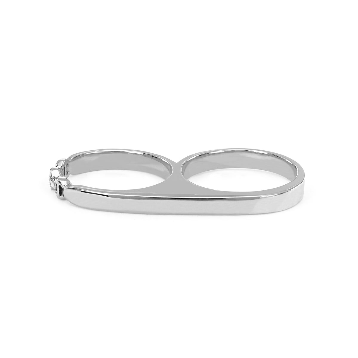 Double Knuckle ring in sterling silver