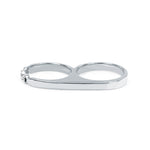 Double Knuckle ring in 18K white gold, view 2
