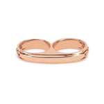 Double Barrel Knuckle ring in 18K rose gold, view 2