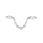 Bonded 3mm Open-Links with 5mm Open-Links ring in 18K white gold