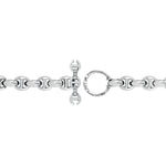 10mm Open-Link™ Wallet Chain with Diamond Pendant in sterling silver, toggle closure detail