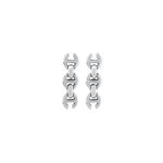 3mm Toggle Studs earrings in sterling silver by HOORSENBUHS®