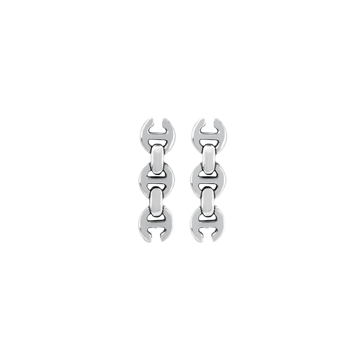 3mm Toggle Studs earrings in sterling silver by HOORSENBUHS®
