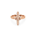 Mini Vin Antiquated ring in 18K rose gold