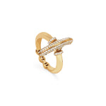 Mini Vin Antiquated ring in 18K yellow gold