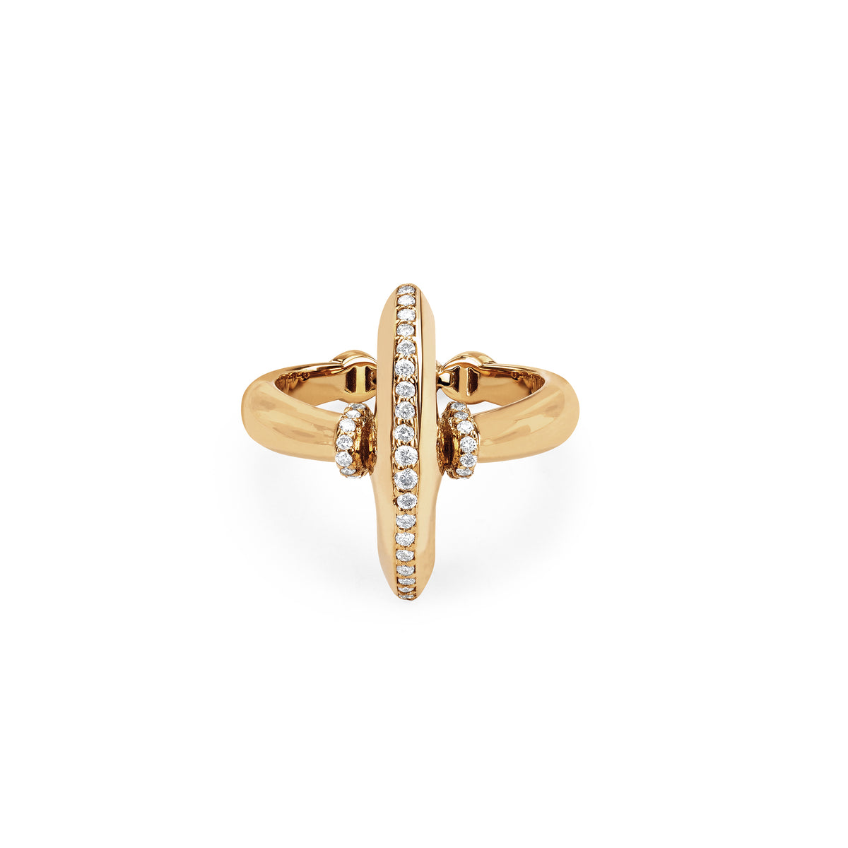 Mini Vin with Diamonds ring in 18K yellow gold by HOORSENBUHS®