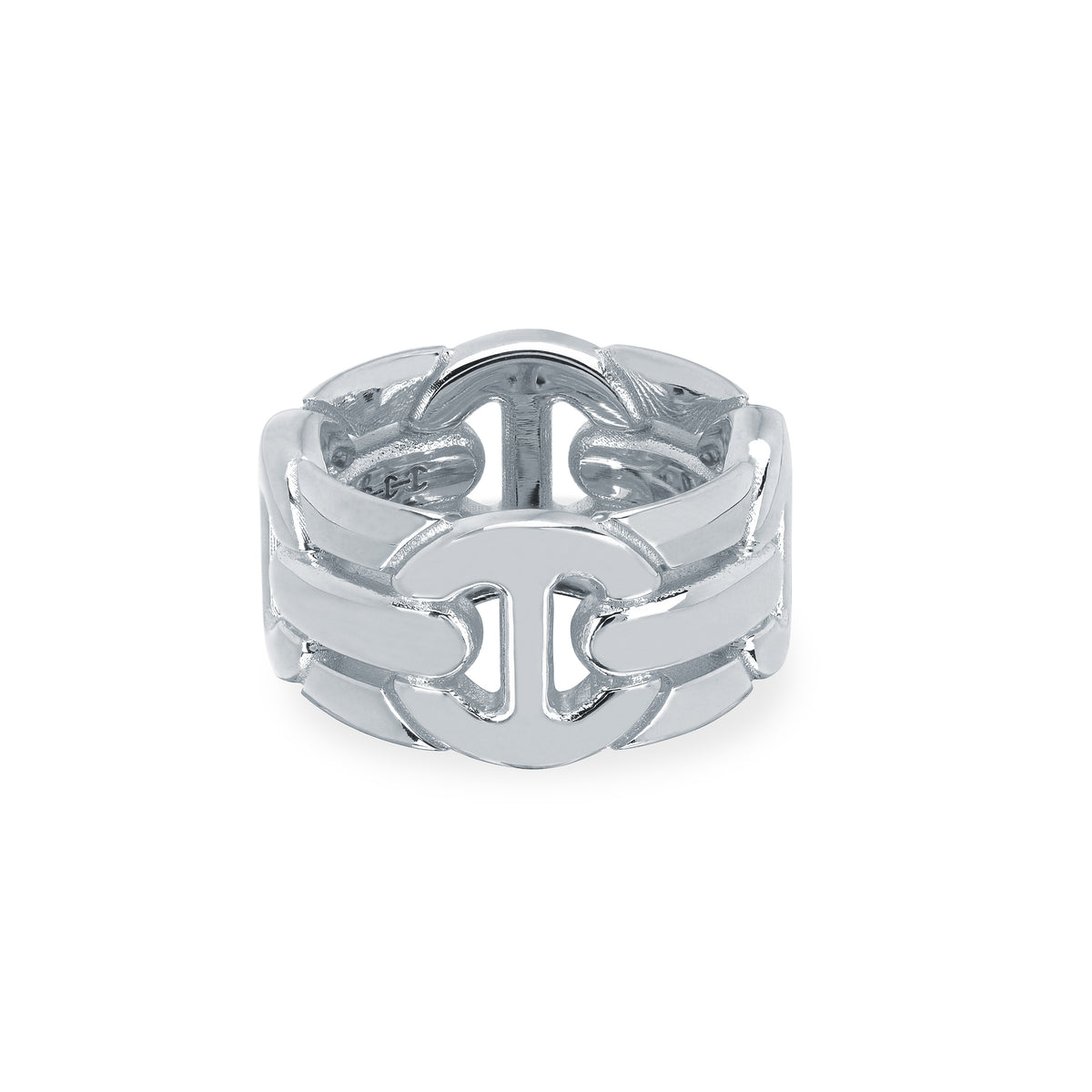 Wall Quad ring in 18K white gold