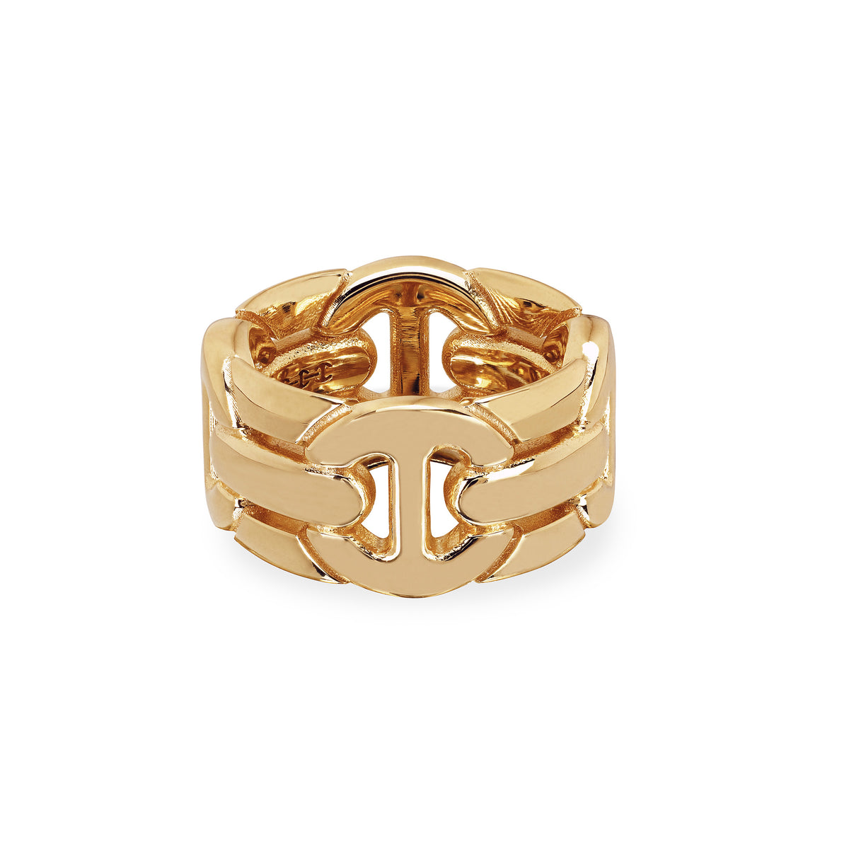 Wall Quad ring in 18K yellow gold by HOORSENBUHS®