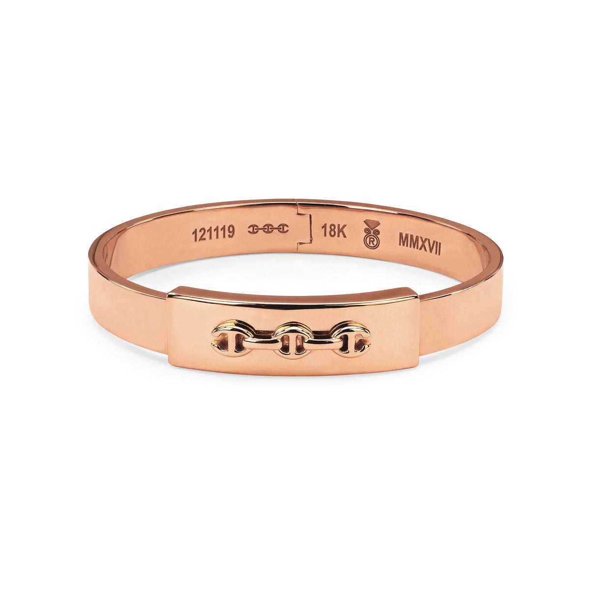 Slot Cuff in 18K rose gold