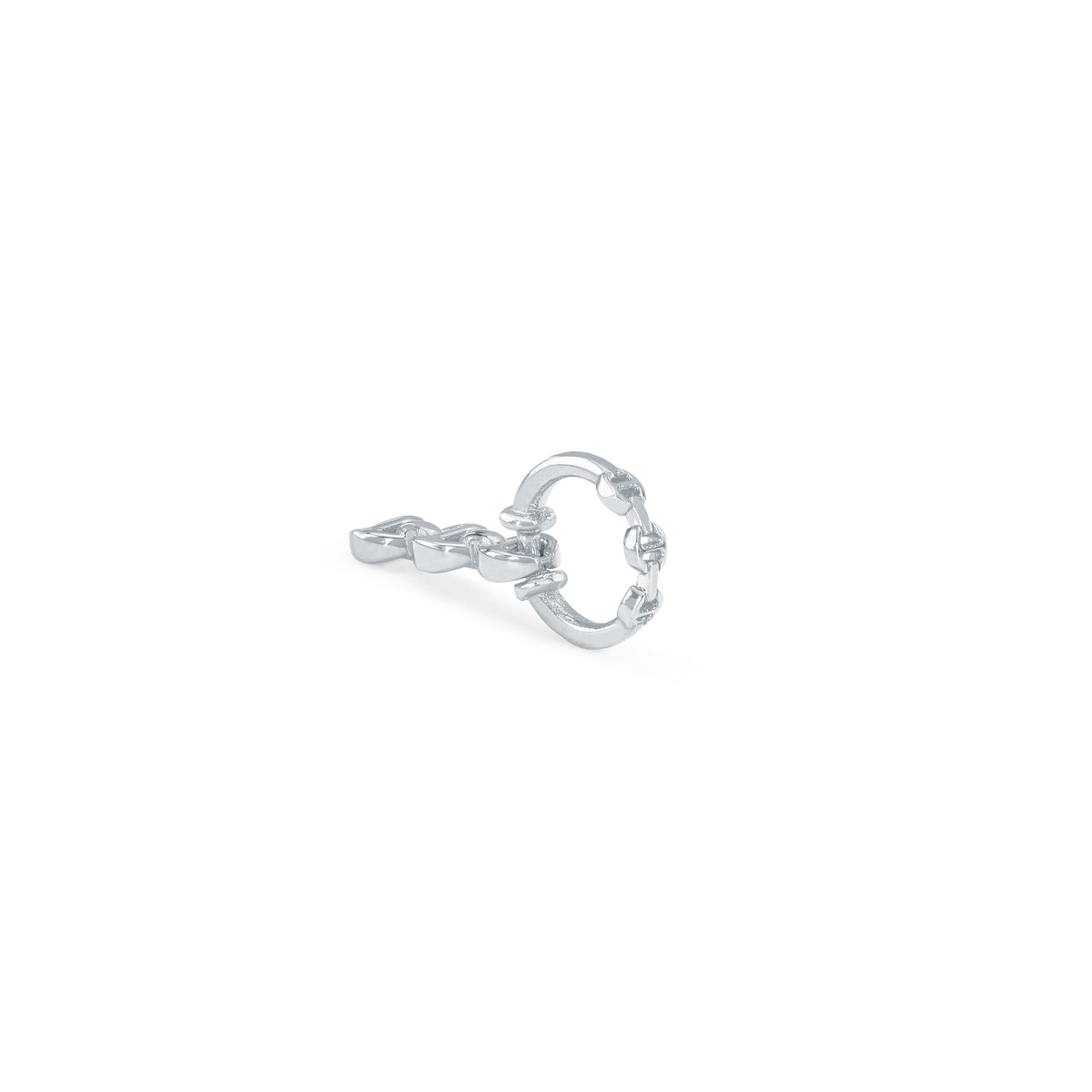 Tri-Link Pendant I in 18K white gold, back view