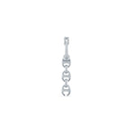 Tri-Link Pendant I in 18K white gold