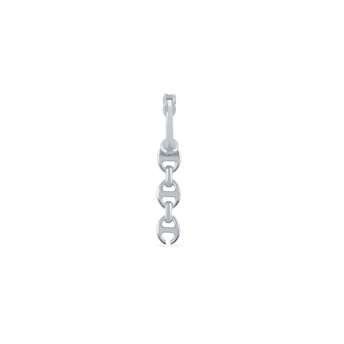 Tri-Link Pendant I in 18K white gold