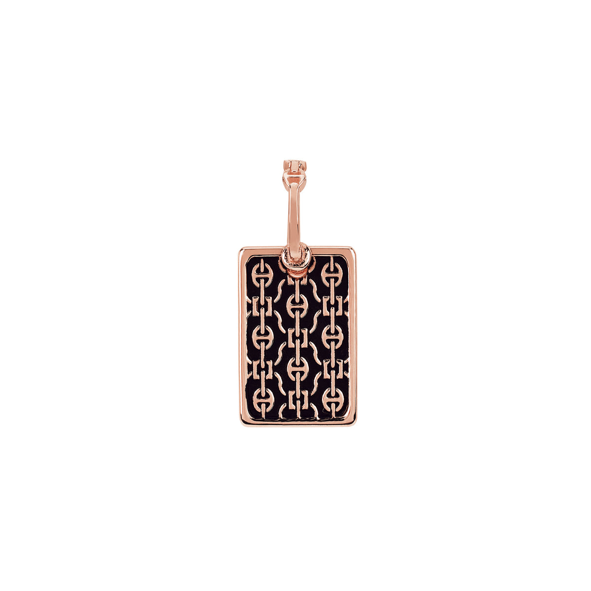 Rectangle Lace Pendant in 18K rose gold
