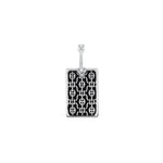 Rectangle Lace Pendant in sterling silver by HOORSENBUHS®
