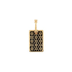 Rectangle Lace Pendant in 18K yellow gold by HOORSENBUHS®