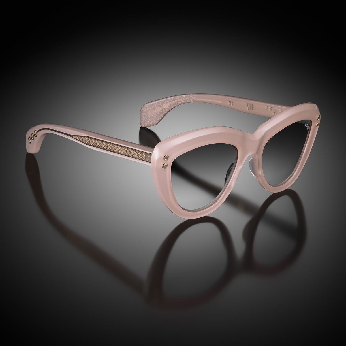 Model VII eyewear in Pink Coral (Smoke) by HOORSENBUHS®