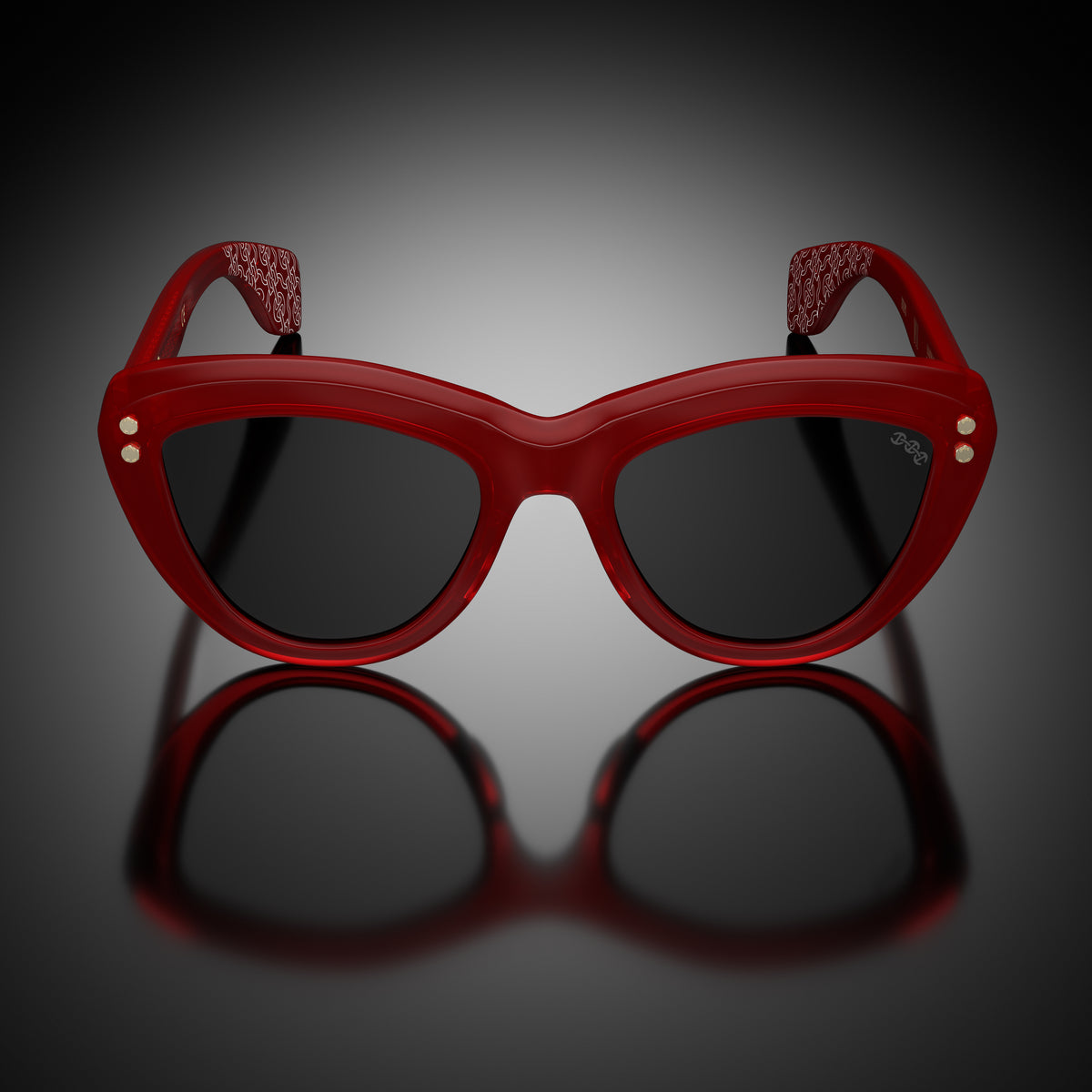 Model VII eyewear in Redlips, front view