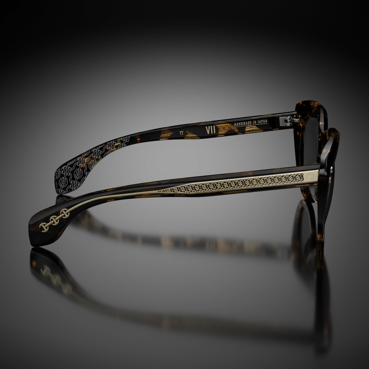 Model VII eyewear in Tokyo Tortoise, side view
