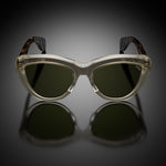 Model VII eyewear in Wheat Crystal, front view