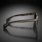 Model VII eyewear in Wheat Crystal, side view