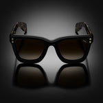 Model I eyewear in Black and Tokyo Tortoise Temples, front view