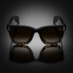 Model I eyewear in Black and Tortoise Fade, front view
