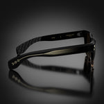 Model I eyewear in Black and Tortoise Fade, side view