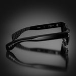 Model I eyewear in Black and Grey Tortoise Fade, side view