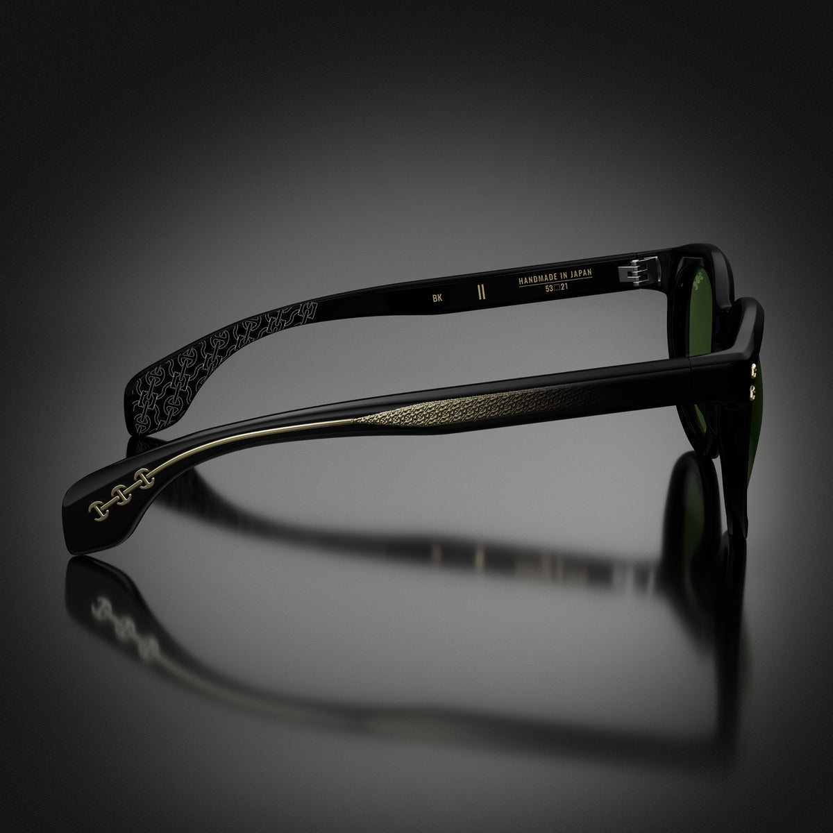 Model II eyewear in Black, side view