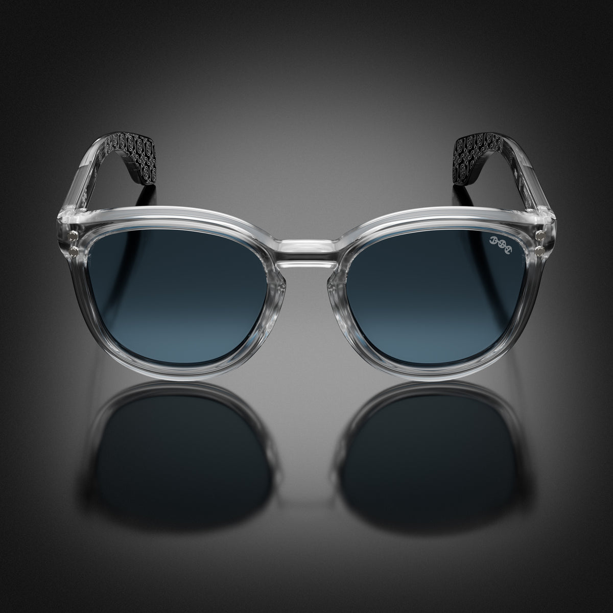 Model II eyewear in Crystal, front view