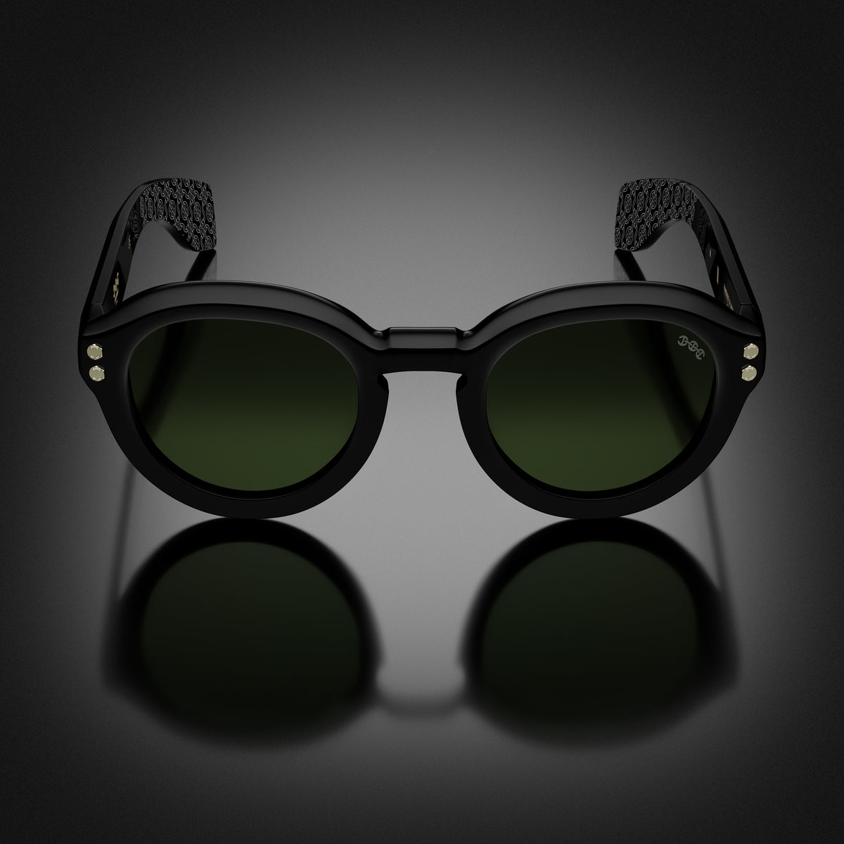 Model III eyewear in Black, front view