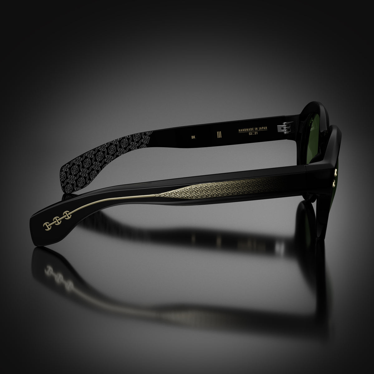 Model III eyewear in Black, side view