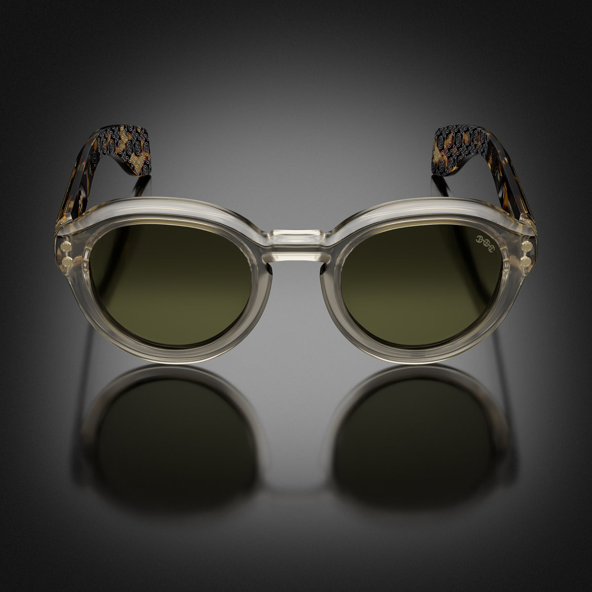 Model III eyewear in Wheat Crystal, front view
