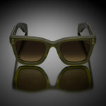 Model I eyewear in Matte Army Green, front view