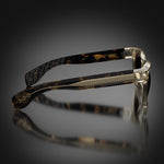 Model I eyewear in Wheat Crystal, side view
