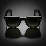 Model V eyewear in Black, front view