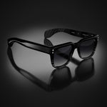 Model V eyewear in Black and Grey Tortoise Fade by HOORSENBUHS®