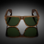 Model VIII eyewear in Beer Bottle Brown, front view